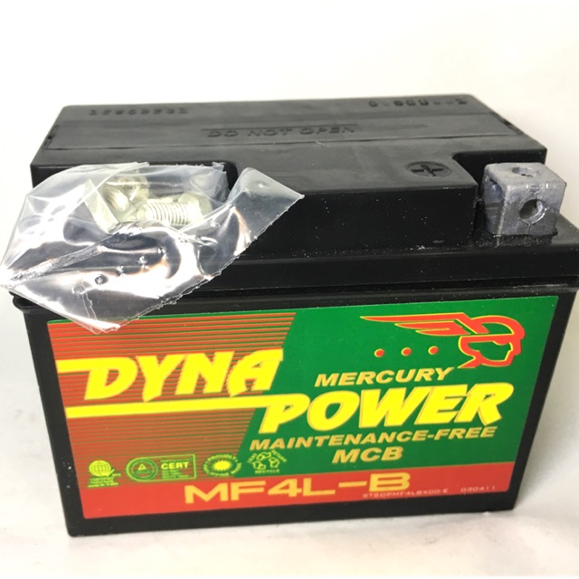 DYNA POWER MOTORCYCLE BATTERY MF 4L B 4L D112000035 MAINTAINANCE FREE