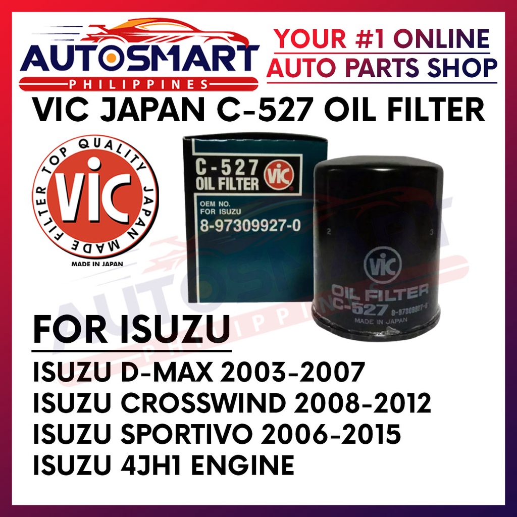 Vic Japan C Oil Filter For Isuzu Dmax Crosswind Sportivo Jh