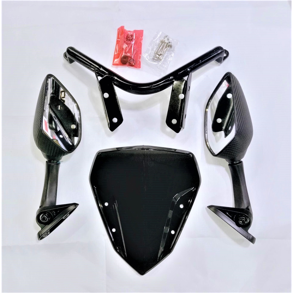 MIO SOUL I 125 SET SIDE MIRROR With VISOR And BRACKET See The