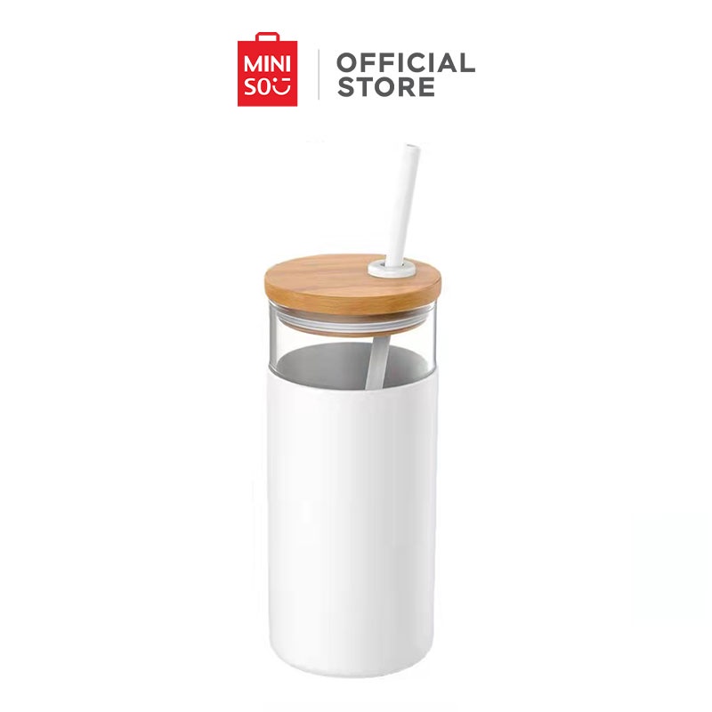 Miniso High Borosilicate Glass Water Bottle With Straw Shopee Philippines