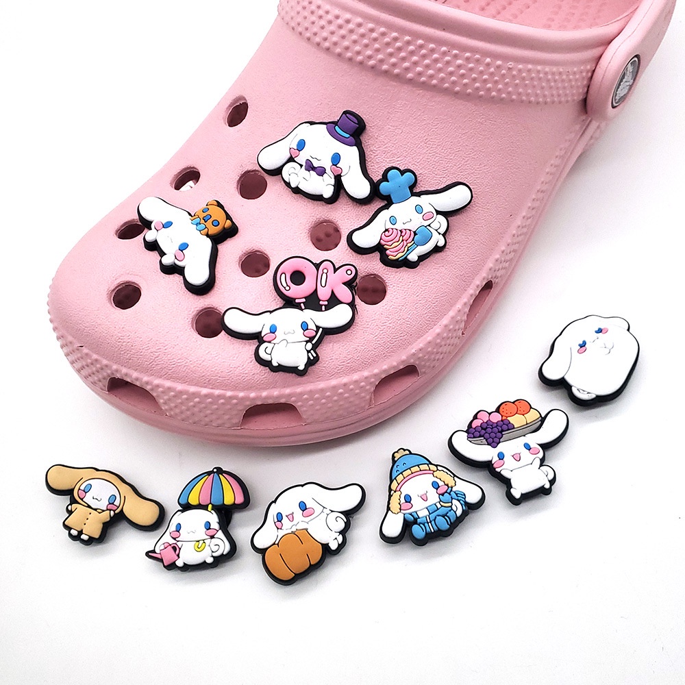 Pcs Set Sanrio Cinnamoroll Cute Cartoon Pvc Jibz Croc Charms