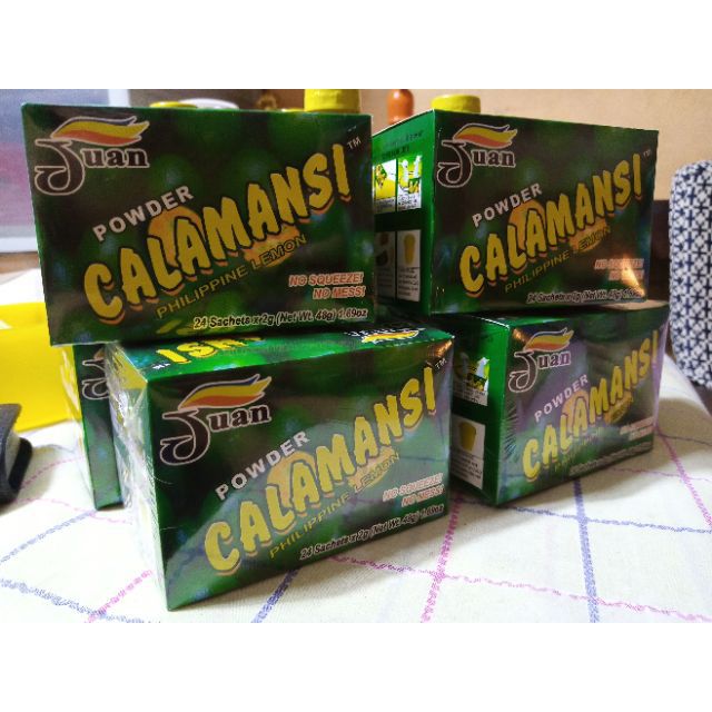 Pure Calamansi Powder By Mang Juan Sachet Per Box Shopee Philippines