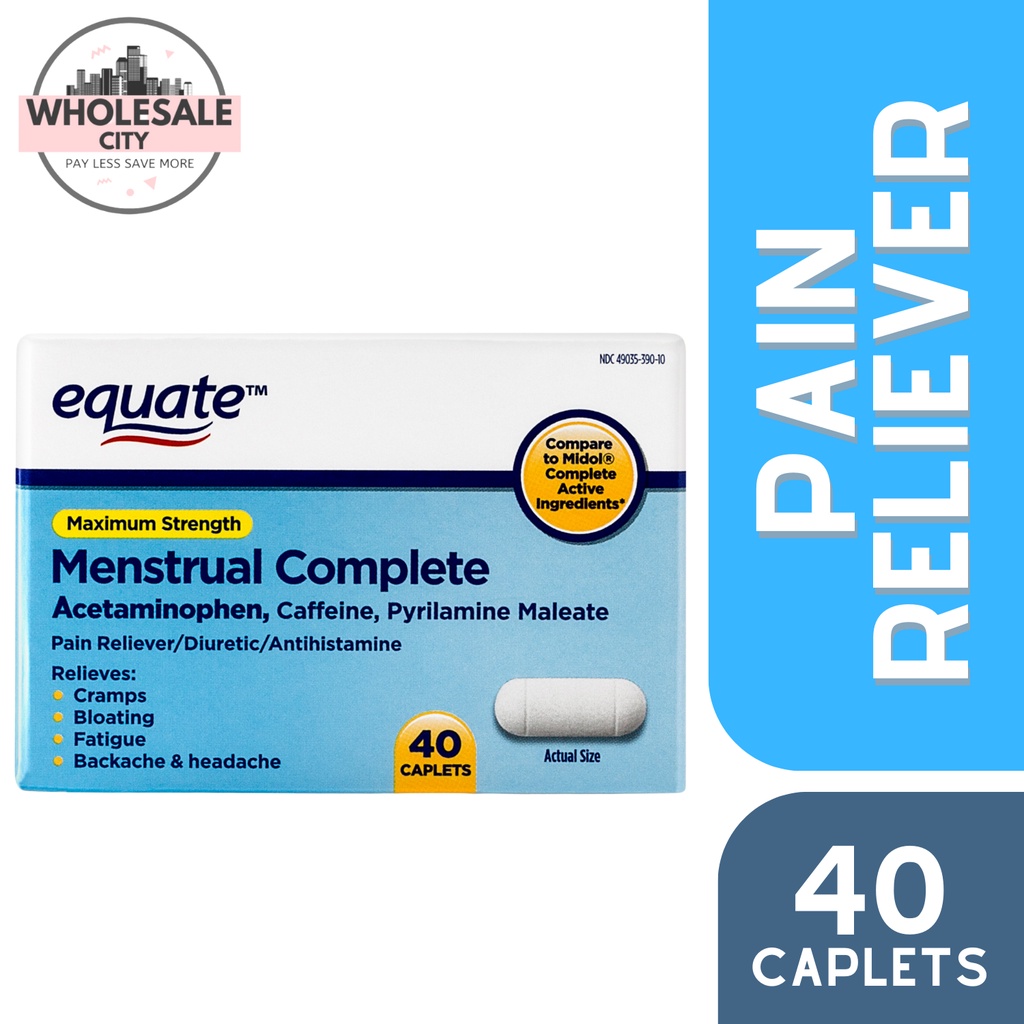 Equate Maximum Strength Menstrual Complete 40 Caplets Shopee Philippines