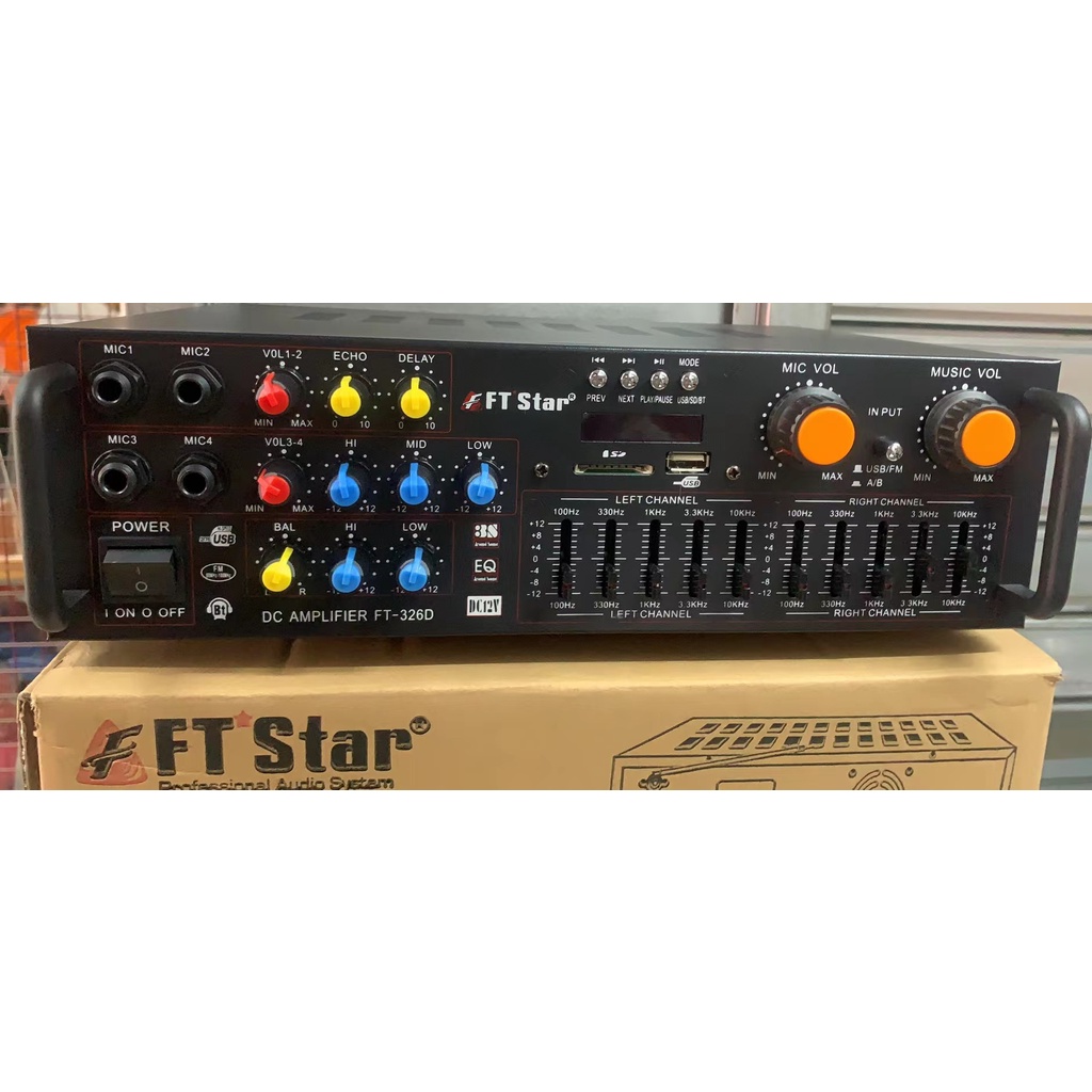 Megapro FT STAR 300 Watts 2 Channel Amplifier With Mixer Equalizer Usb