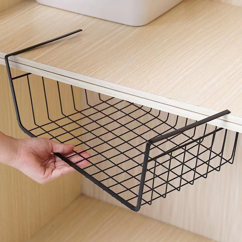 Cingo Under Shelf Table Storage Basket Rack Desk Wire Cabinet Hanging