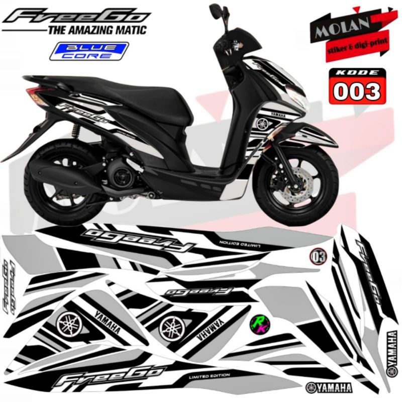 HITAM MERAH Decal Sticker Striping Variation SEMI Fullbody Freego 125