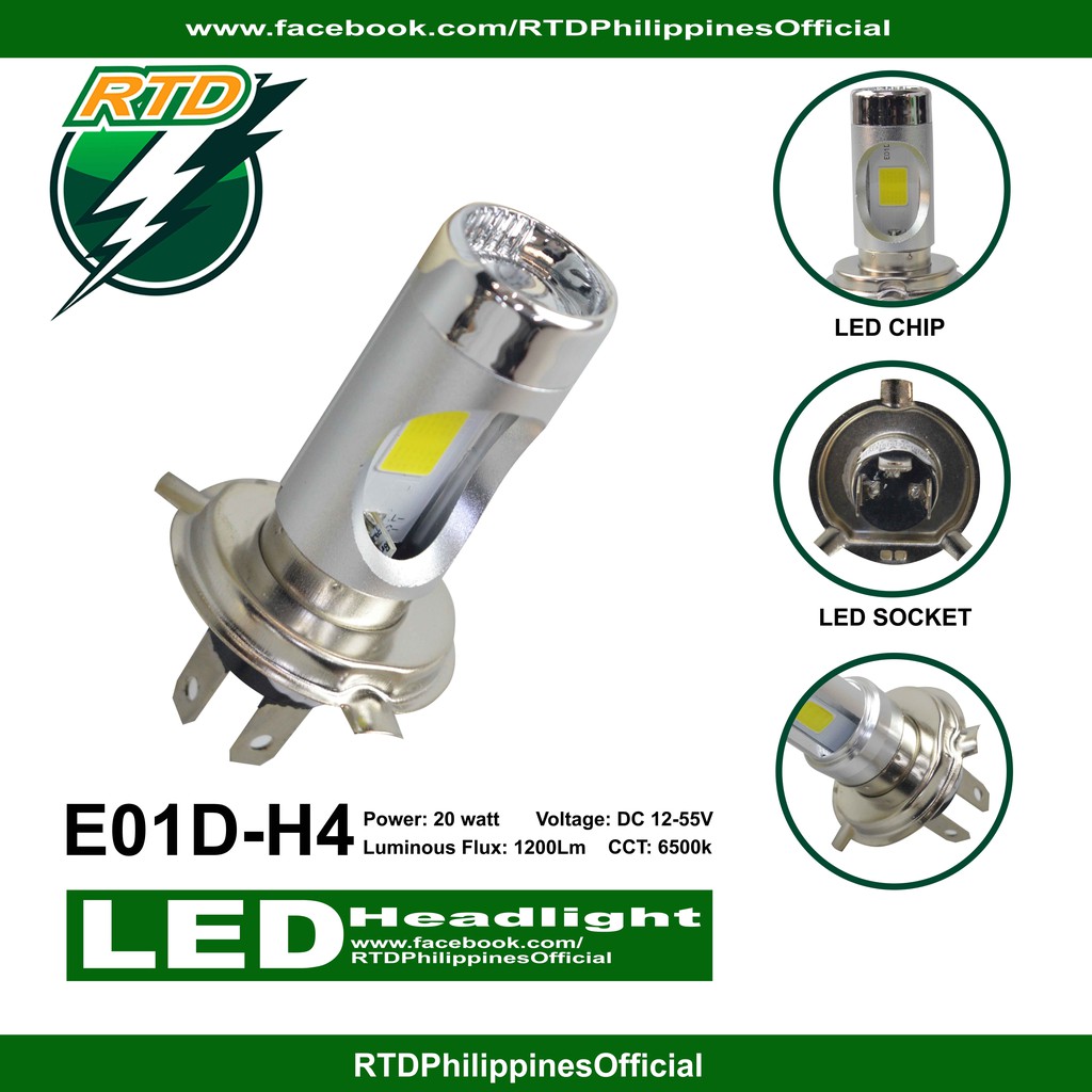 Original Rtd Rayton Led Headlight E D H Leh D Super White Rtd