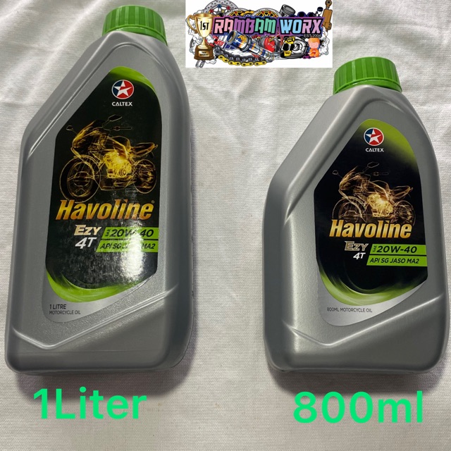 Havoline Engine Oil EZY 20W 40 1Liter 800ml Shopee Philippines