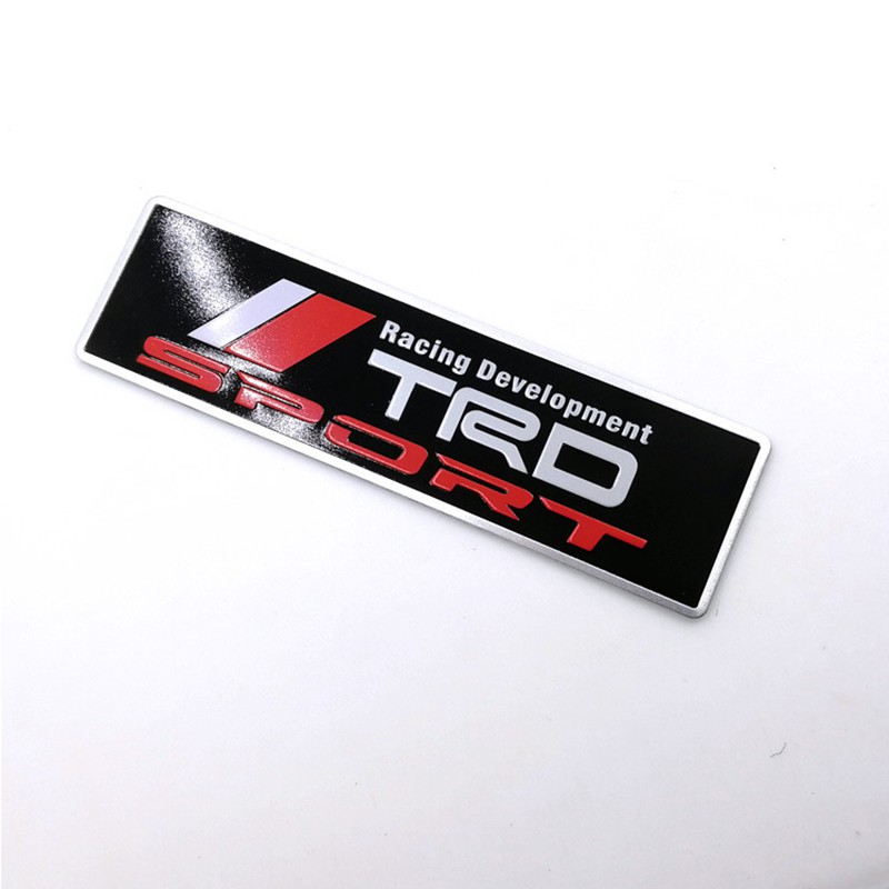 Sieece TRD SPORT Aluminum Logo Car Decorative Rear Emblem Badge Sticker