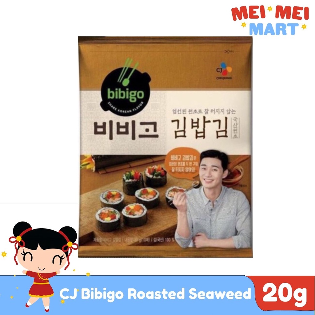 CJ Bibigo Roasted Seaweed For Kimbap Korean Sushi Roll 20g Seasoned