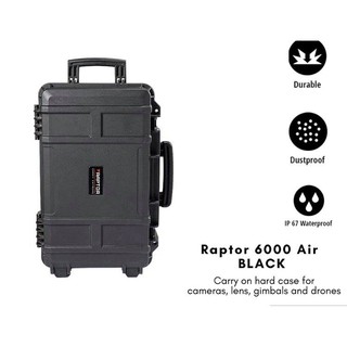 Raptor 6000 Air Waterproof Dust Proof Trolley Carry On Hard Case For