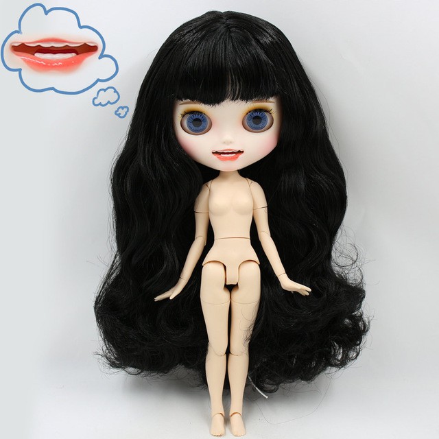 Icy Nude Factory Blythe Doll Custmized Carvd Lips Teeth Matte Face