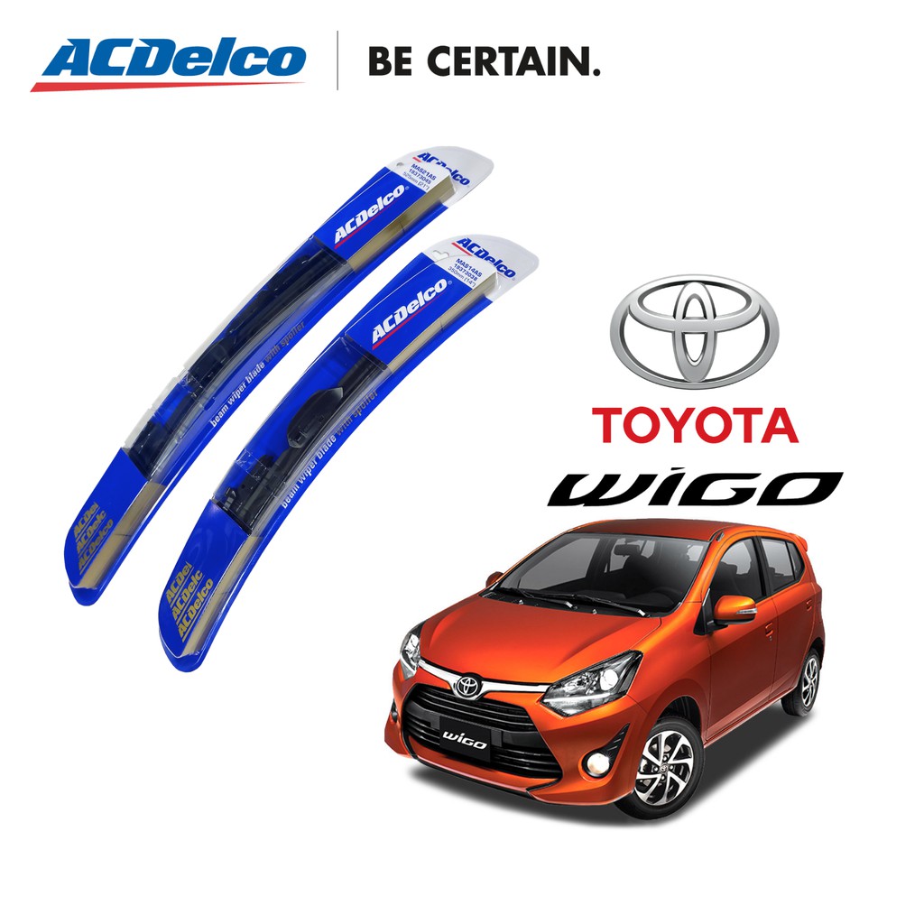 ACDelco Beam Banana Type Wiper Set For Toyota Wigo 2015 Present