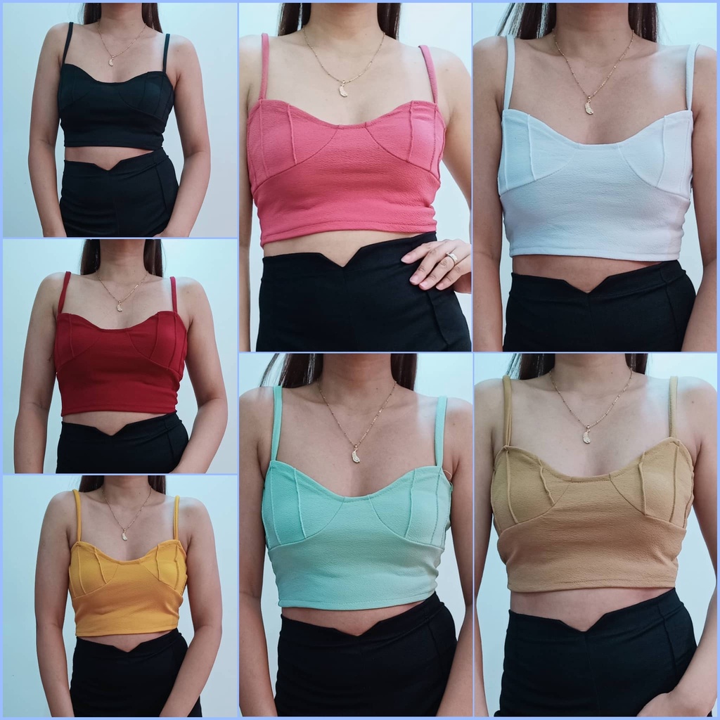 Valeria Bralette Boob Corset String Crop Top Shopee Philippines