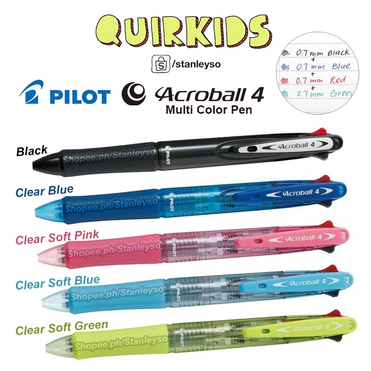 Pilot Acroball Multi Pen Color Ballpoint Shopee Philippines