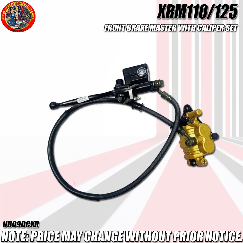 XRM110 125 FRONT BRAKE MASTER WITH CALIPER SET UB09DCXR Shopee