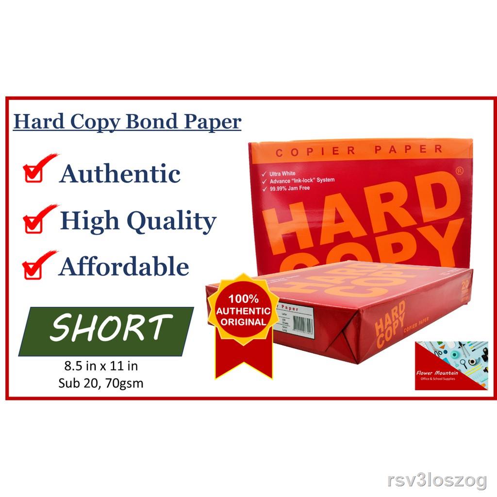 Hard Copy Bond Paper Short Ream Sheets Shopee Philippines