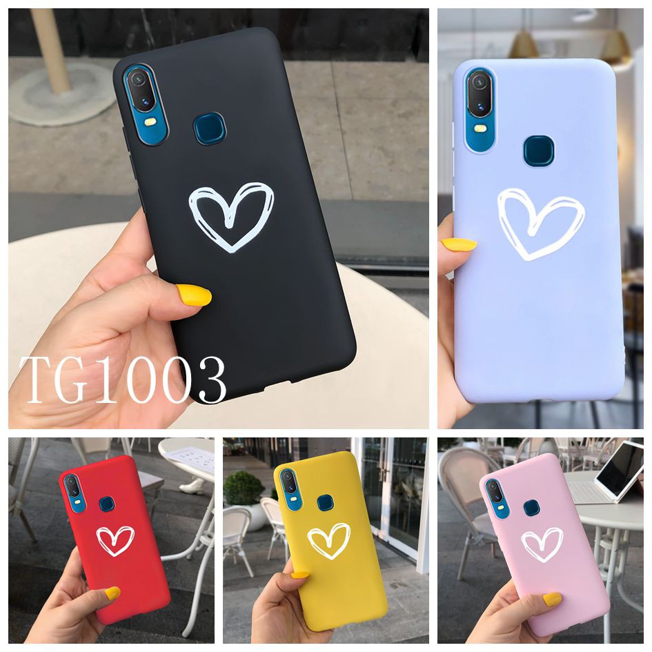 Vivo Y11 2019 Black Kawaii Love Heart Case Vivo Y 11 2019 Phone Case