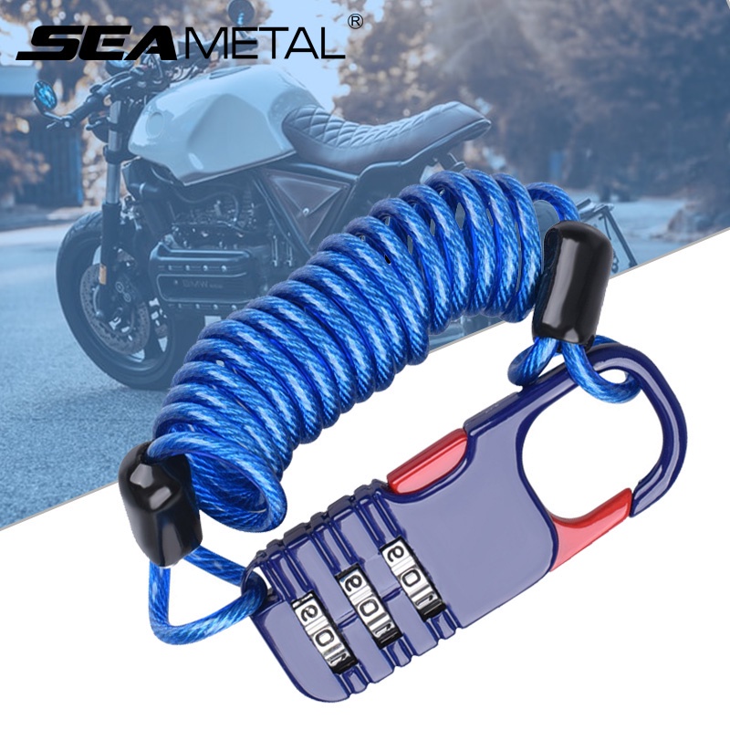 SEAMETAL Helmet Anti Theft Lock Combination Locks Bicycle Motorcycle