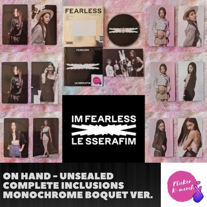 Onhand Unsealed Complete Inclusions Le Sserafim Fearless Album