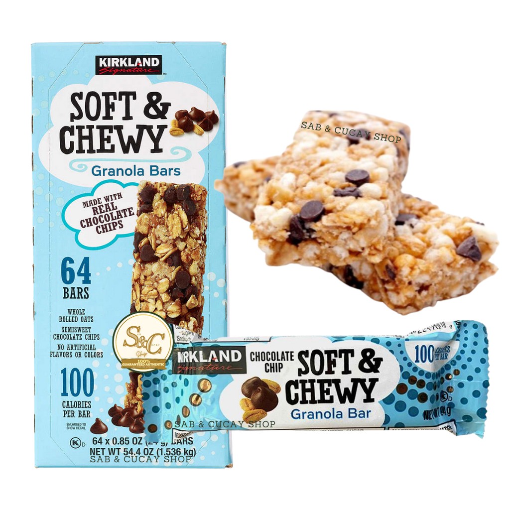 Kirkland Signature Soft Chewy Chocolate Chips Granola Bar Shopee