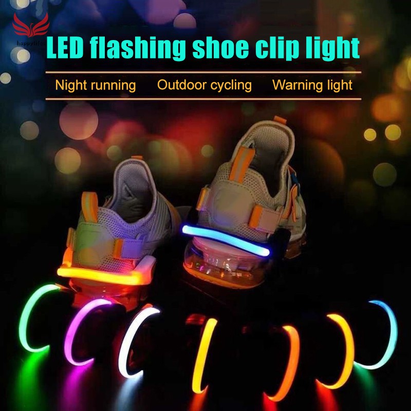 Outdoor Running Light LED Luminous Shoe Clip Light Night Safety Warning