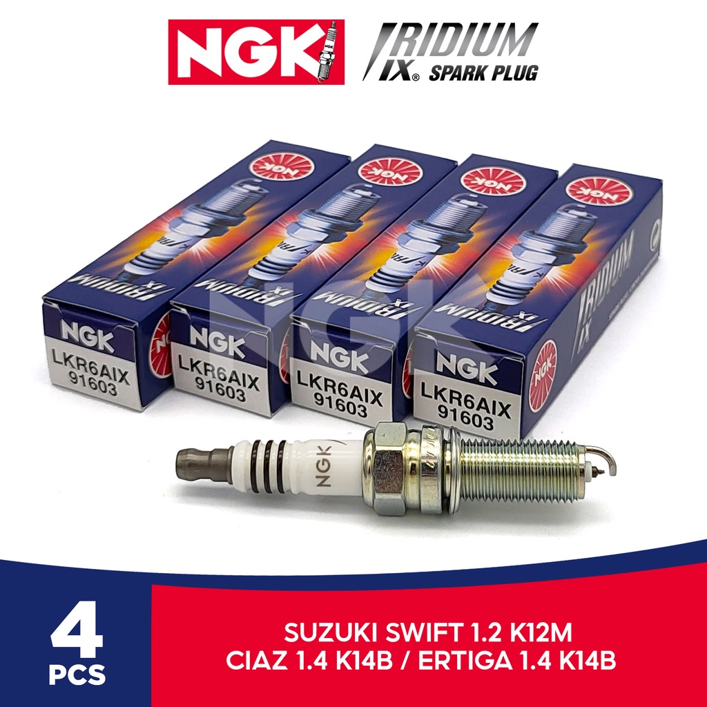 NGK 4Pcs LKR6AIX Iridium IX Spark Plug For Suzuki Swift 1 2 K12m Ciaz