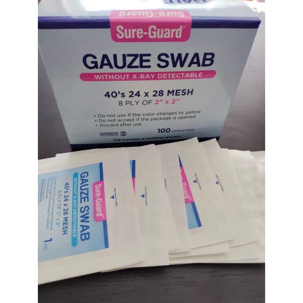 Sure Guard Trucare Sterile Gauze Swab Pad 2 X2 4 X4 Shopee