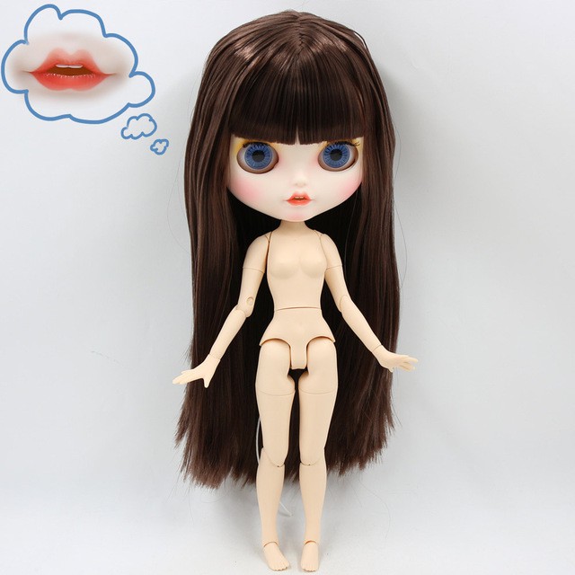 Icy Nude Factory Blythe Doll Custmized Carvd Lips Teeth Matte Face