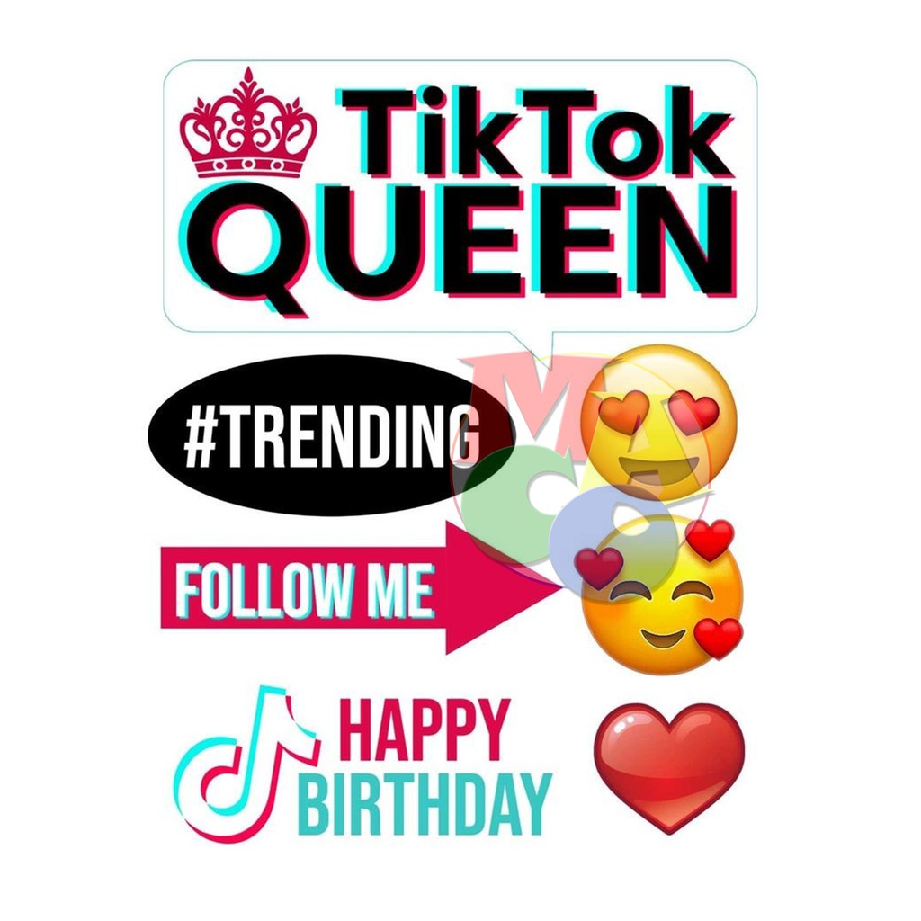 TikTok Tok Themed Cake Toppers Shopee Philippines