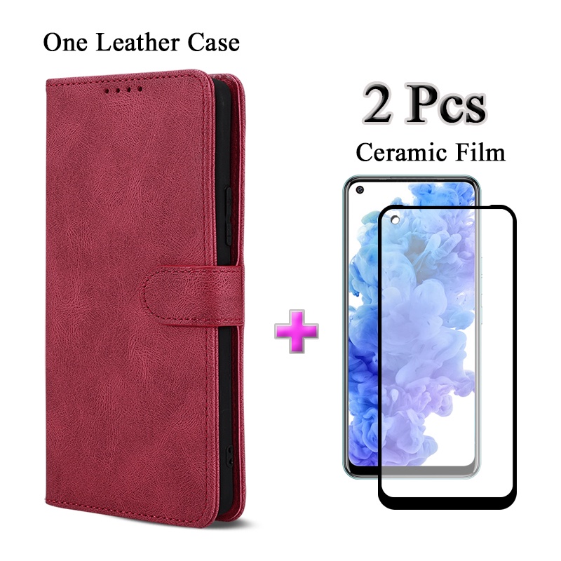 In Tecno Camon Ce Ce J Ce H Leather Case With Tempered Ceramic