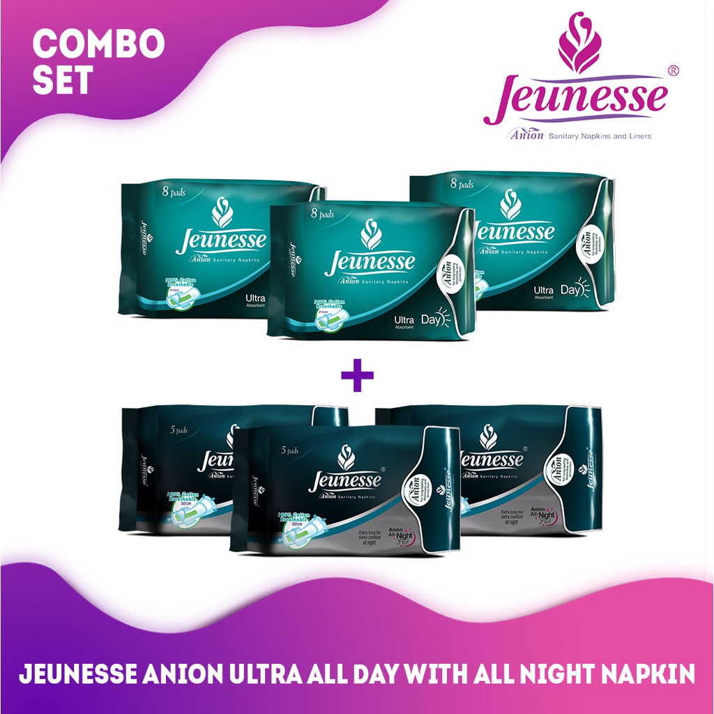 Jeunesse Anion Ultra Day W Wings All Night Super Absorbent Ultra