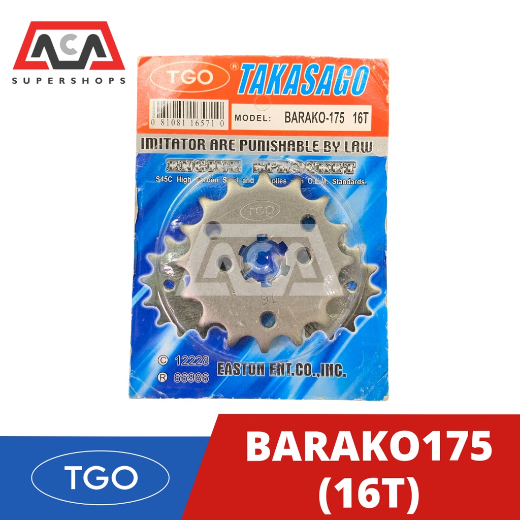 Engine Sprocket Front Sprocket 16T Barako BC175 Shopee Philippines