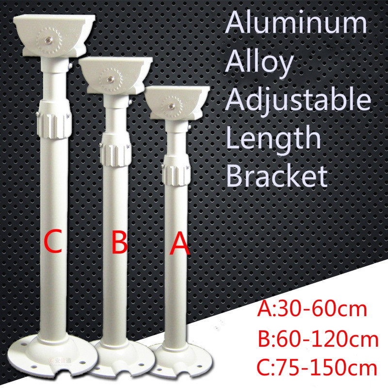 Adjustable Tilt Swivel Bracket Long Drop Ceiling Mount Stand For Cctv