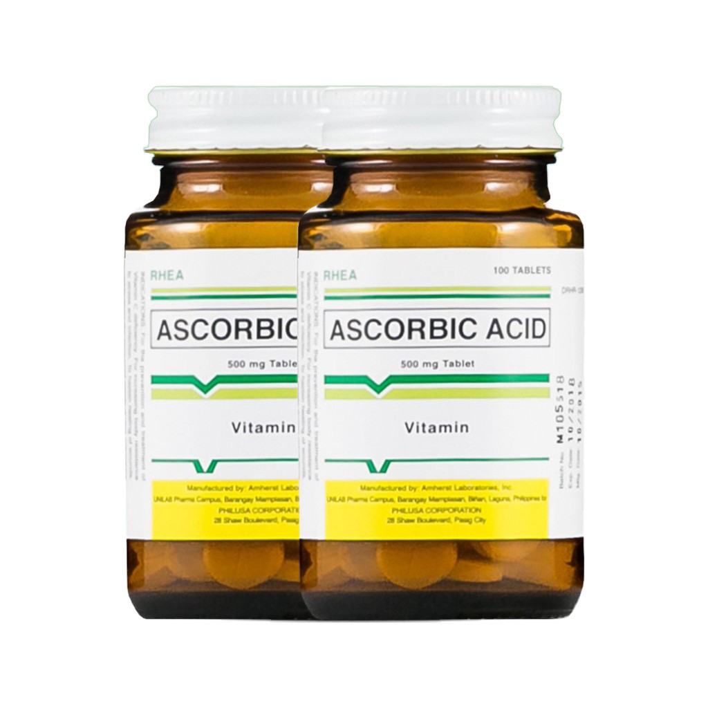 RHEA Ascorbic Acid 500mg 100 Tablets 2 S Shopee Philippines