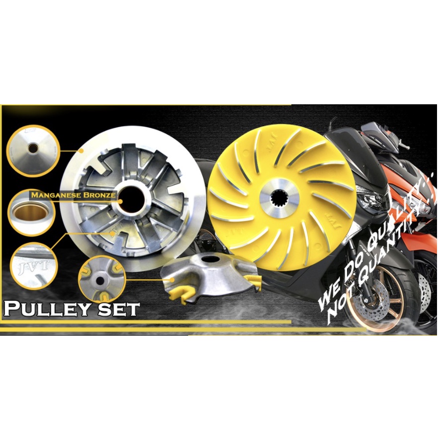 JVT Pulley Set With Free Backplate Mio Sporty Mio I125 Click125