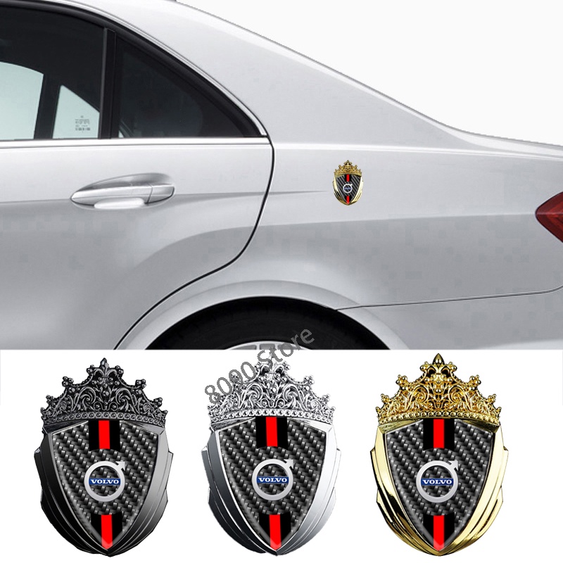 3D Crown Car Body Emblem Sticker Auto Window Side Cover Scratches