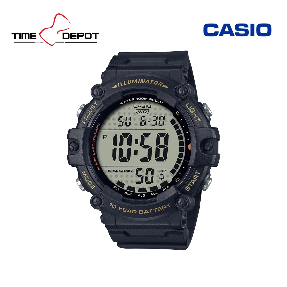 Casio AE 1500WHX 1AVDF Standard Digital Black Resin Strap Watch For Men