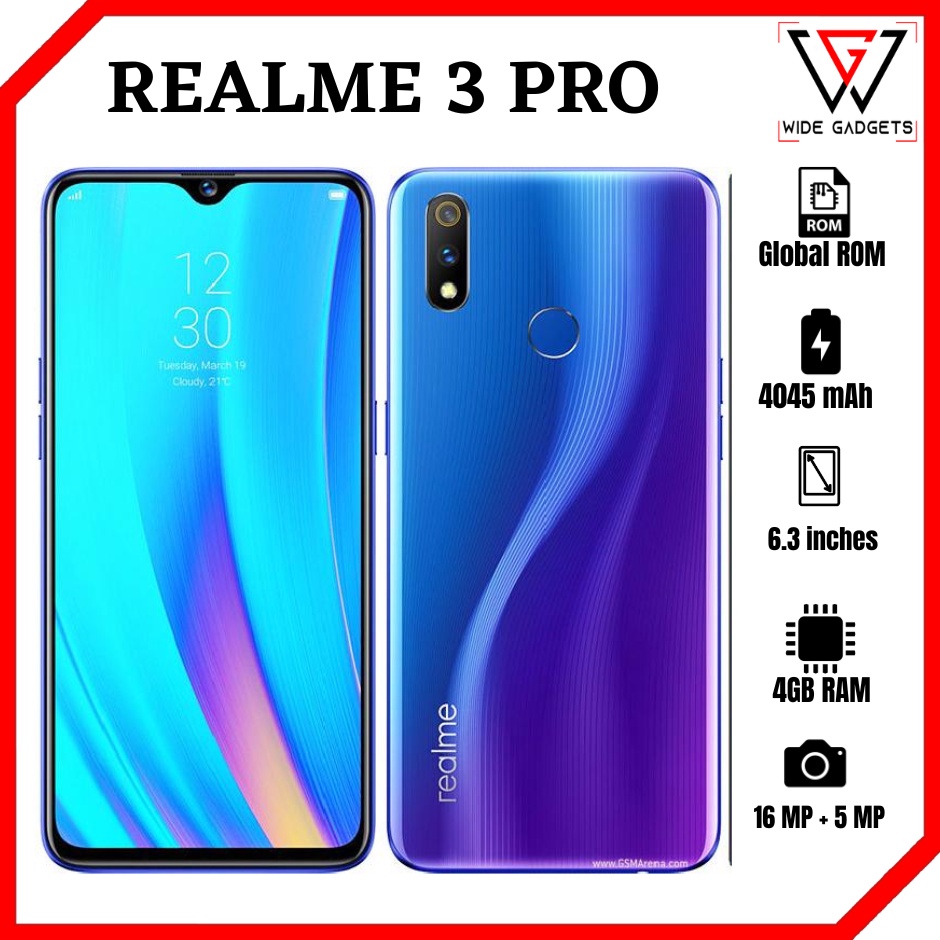 Realme 3 Pro Global Version 4GB RAM 64GB ROM Fingerprint Scanner