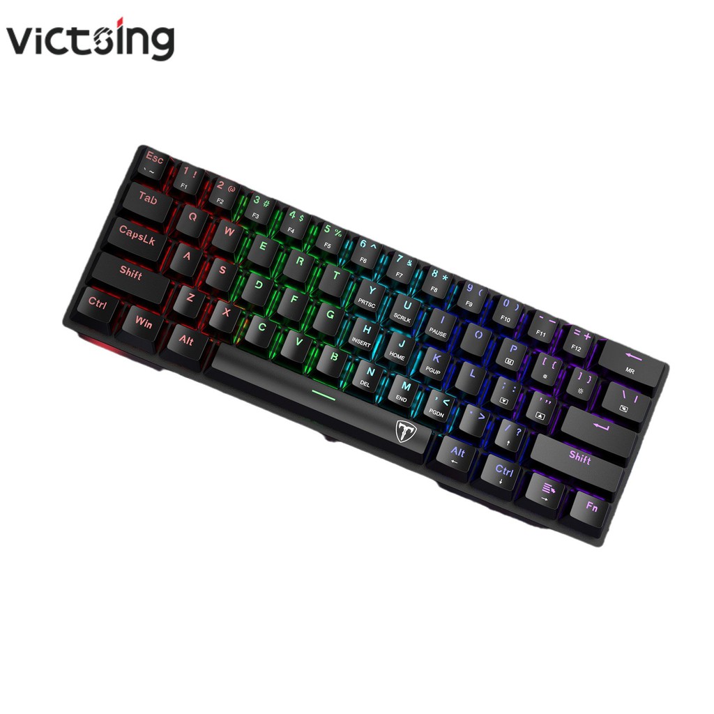 VicTsing 60 61 Key Mechanical Keyboard USB Wired LED Backlit Axis