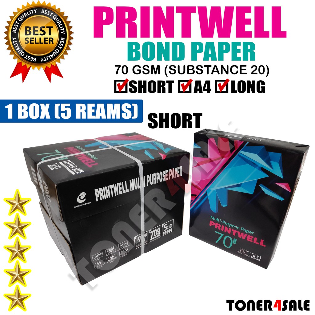 1 Box Hard Copy Copy One Copyone Bond Paper Sub20 70gsm 1 Box 5