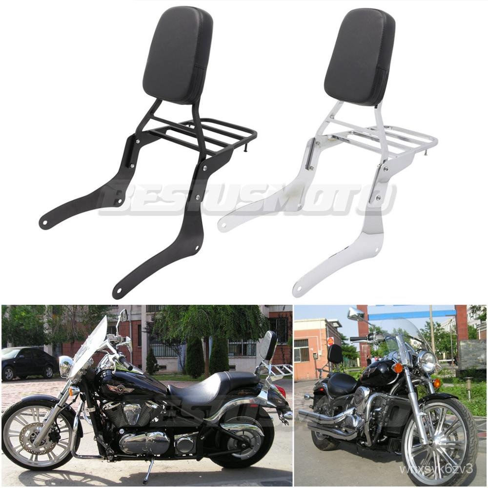 JdsMotorcycle Detachable Passenger Backrest Sissy Bar Luggage Rack For