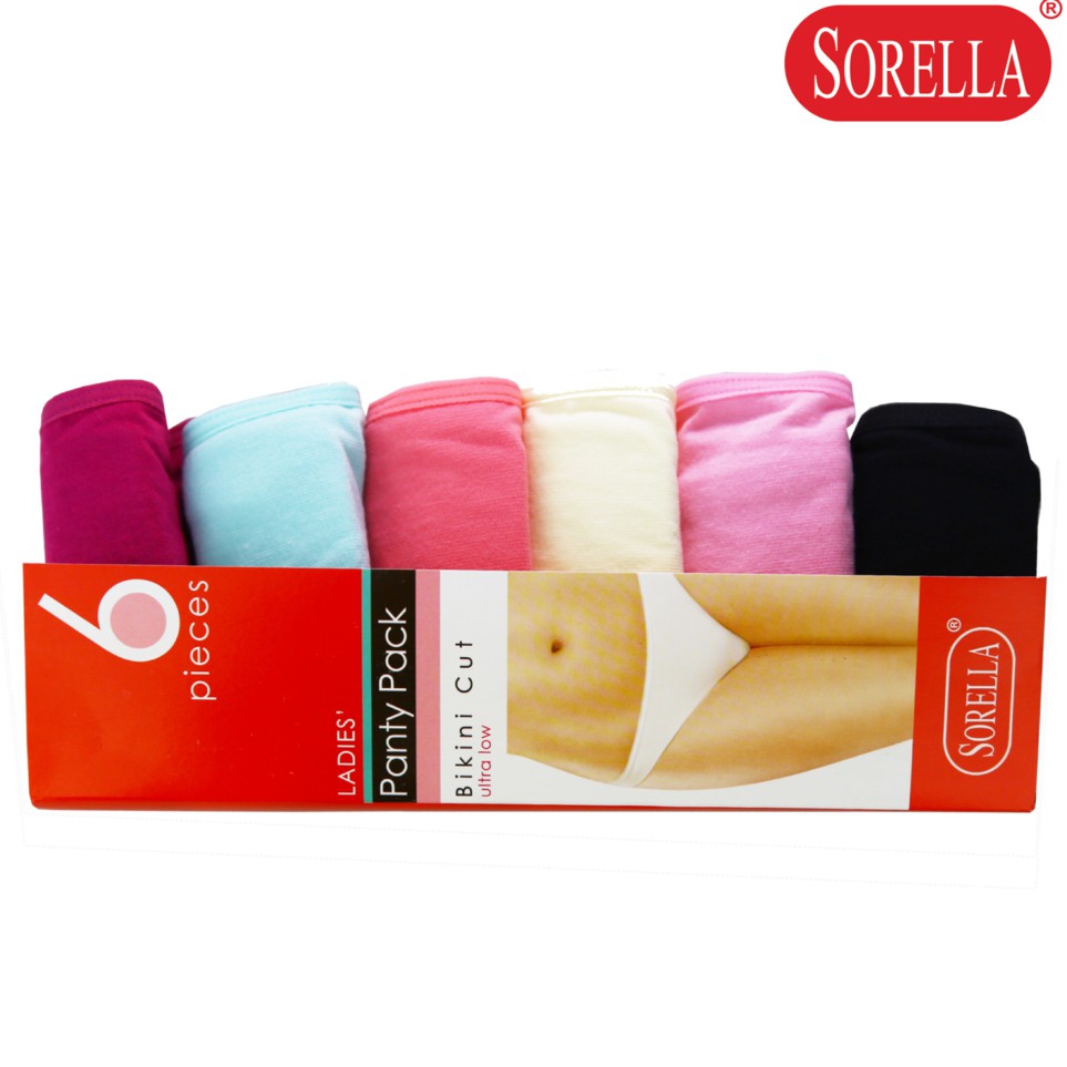 Sorella In Bikini Panty Pack Als Womens Underwear Panty Plain Pink