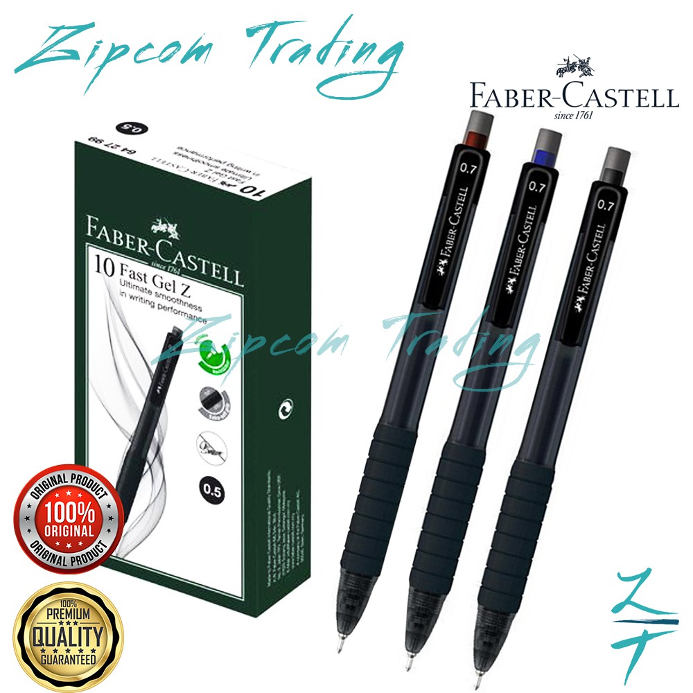 Faber Castell Fast Gel Z Retractable Refillable Gel Pen Shopee