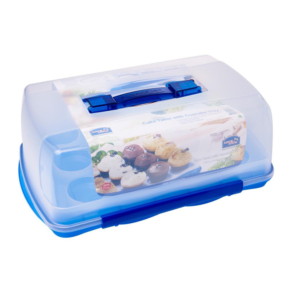 Locknlock Cake Storage Box With Cupcake Tray Hls B Shopee