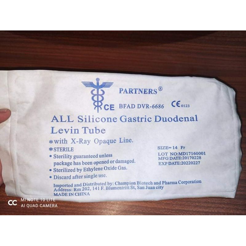 Ngt Tube All Silicon Gastric Duodenal Levin Tube Shopee Philippines