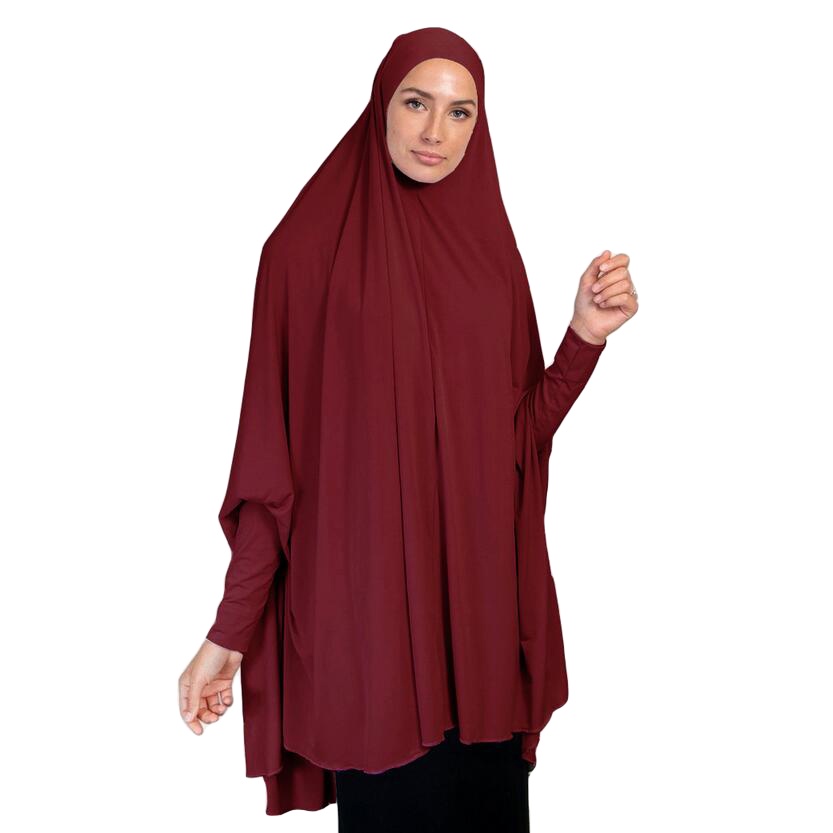 Women Muslim Khimar Abaya Long Hijab Jilbab Burqa Head Scarf Islamic Prayer Garment Overhead