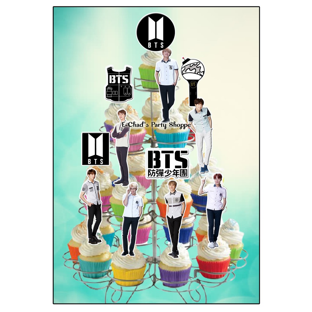 Bts Members Cupcake Topper Pcs Pack Shopee Philippines