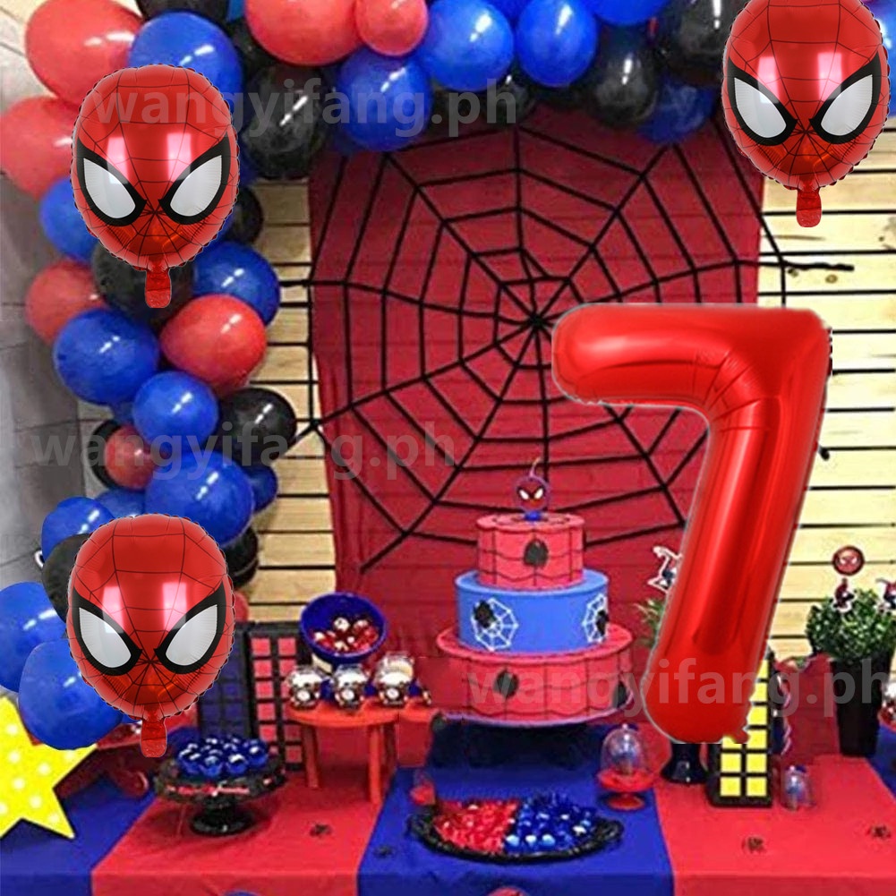 66Pcs Set Spiderman Hero Marvel Theme Latex Balloons Garland 32inch Red