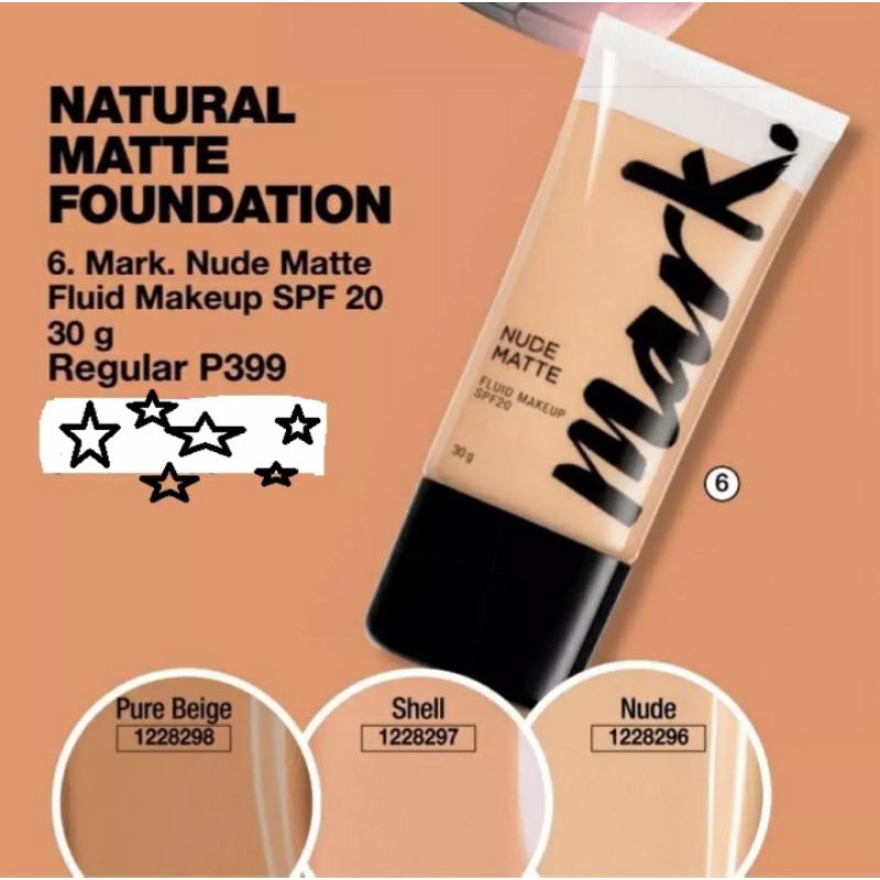 Avon Mark Nude Matte Fluid Make Up Spf Shopee Philippines